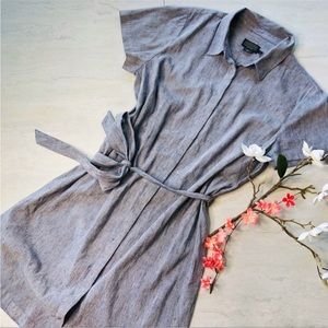 Pendleton Grey Belted Shirtdress